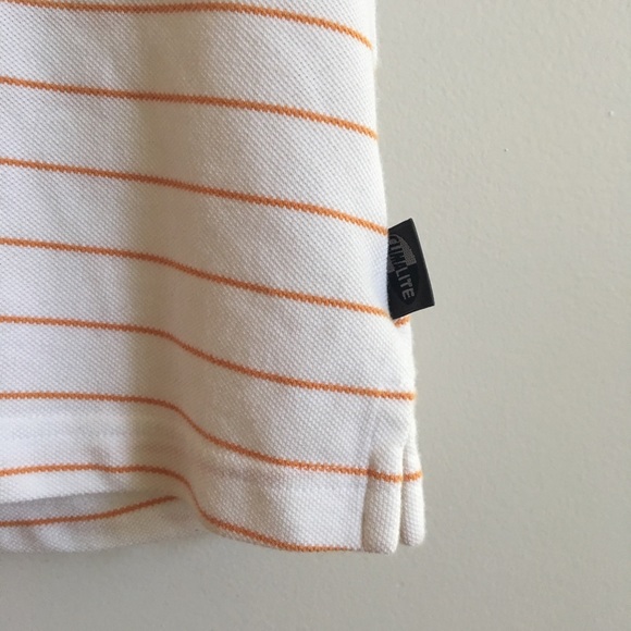 Adidas Polo Shirt Climalite Stripe Golf Orange L - Picture 5 of 5